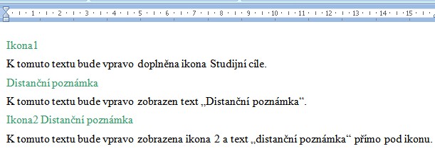 Uk�zka jak se zapisuj� distan�n� pozn�mky